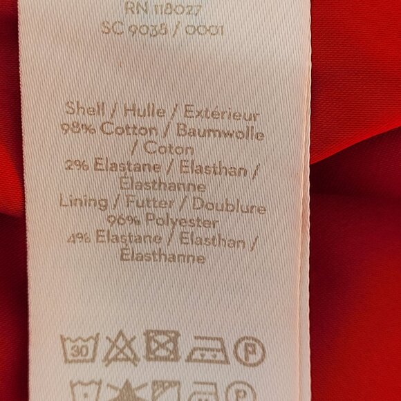 Boden Red Floral Print Cotton Pencil Skirt Size US 12 - Picture 11 of 12